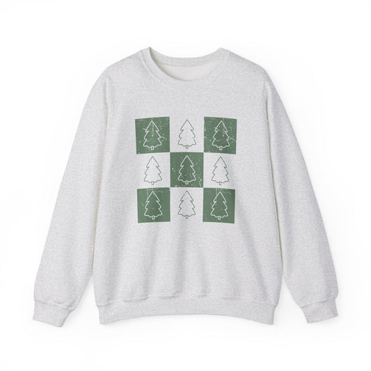 CHECKERED CHRISTMAS TREE CREWNECK