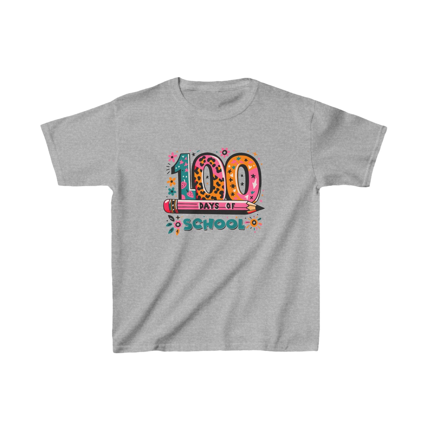 Leopard 100 Days of School Youth Tee