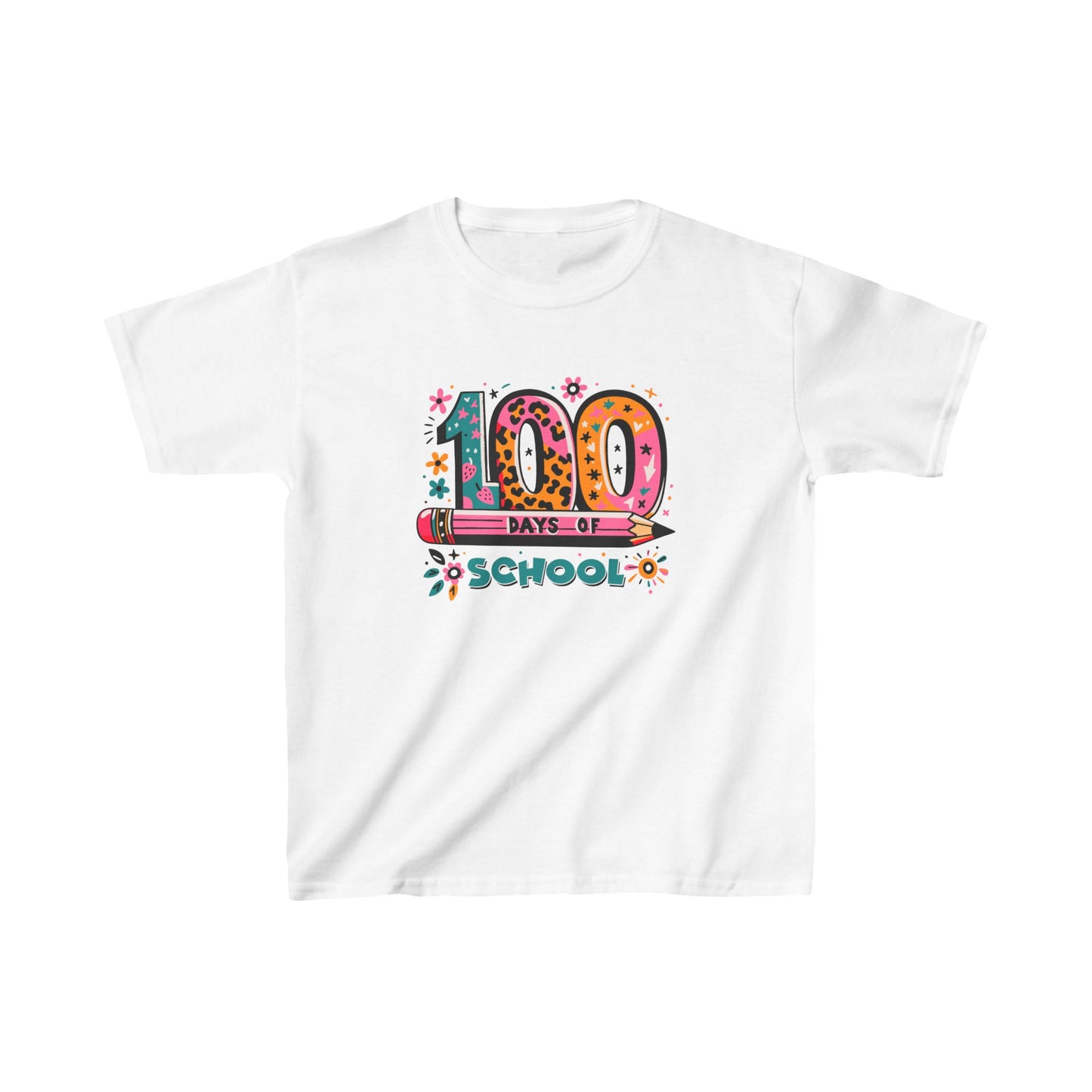 Leopard 100 Days of School Youth Tee